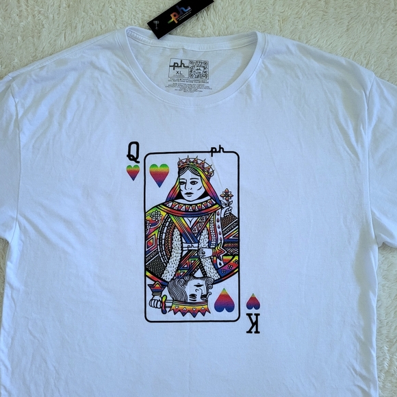 PH The Phluid Project Queen👸 and King🫅 Duo✌️ Playing Card Graphic Tee👕 - NWT - Picture 8 of 11